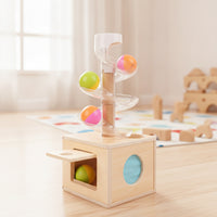 Wooden Ball Tracker Montessori Ball Drop Toy Developmental for Playroom, Nursery