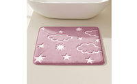 2 Pieces Cloud Bath Mat Luminous Bathroom Rug Comfortable for Children