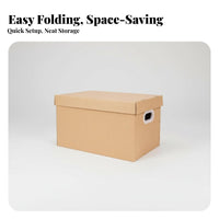 Collapsible document box with Lid Foldable Document Container multi-purpose for Home