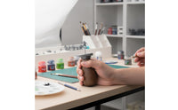 Miniature Painting Handle Ergonomic Model Painting Grip Stable Miniature Holder with Rotating Base for Crafters