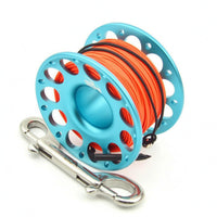 doubleDisc Diving Finger Spool Reel Perforated Finger Spool Reel Metal Snap Hook Outdoor Gear