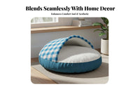 Hooded Round Pet Bed All-Season Hooded Donut Bed Warm and Comfortable Pet Bedding for Small Dogs, Young Dogs, Indoors, Living Room, Bedroom