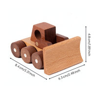 Wooden Construction Vehicle Toy Moving Wheels Wooden Vehicle Toy for Playroom, Classroom