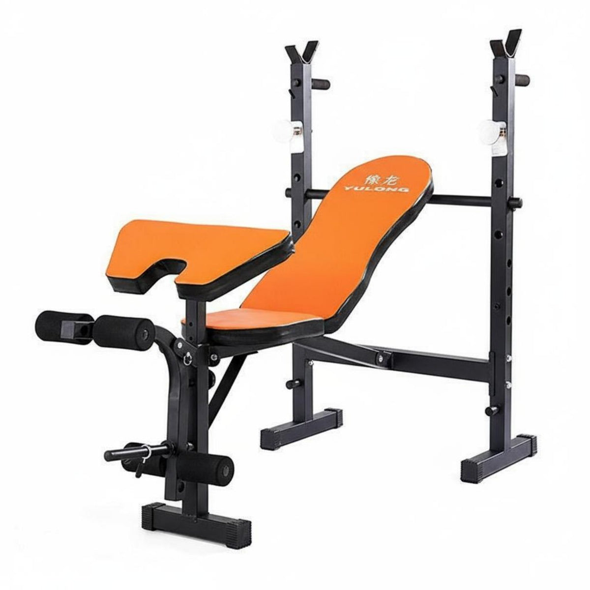 Heavy Duty Squat Rack Bench Press Combo Thickened Steel Frame Workout Bench with Squat Rack Stable Design Weightlifting Bed Rust Proof for Weightlifters, Bodybuilders