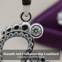 Big and Small Feet Pendant Necklace Sentimental Gift Mom and Baby Feet Necklace