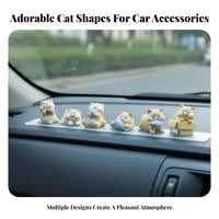 Versatile Decoration Car Dashboard Cat Ornament Ideal Gift Car Dashboard Cat Figure Easy To Install for Women, Office Workers, Home