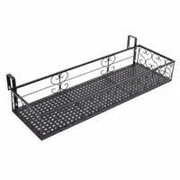 Space-Saving Hanging ing Rack Easy Installation over-the Pot Basket lattice Design Balcony Shelf Weather-Resistant for Apartment Dwellers, Home Decorators, Homeowners, Fence, Patio, Porch