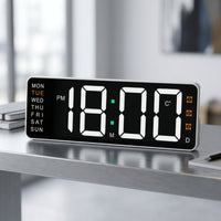 Weekday Indicator Digital Alarm Clock Battery Powered LED Alarm Clock