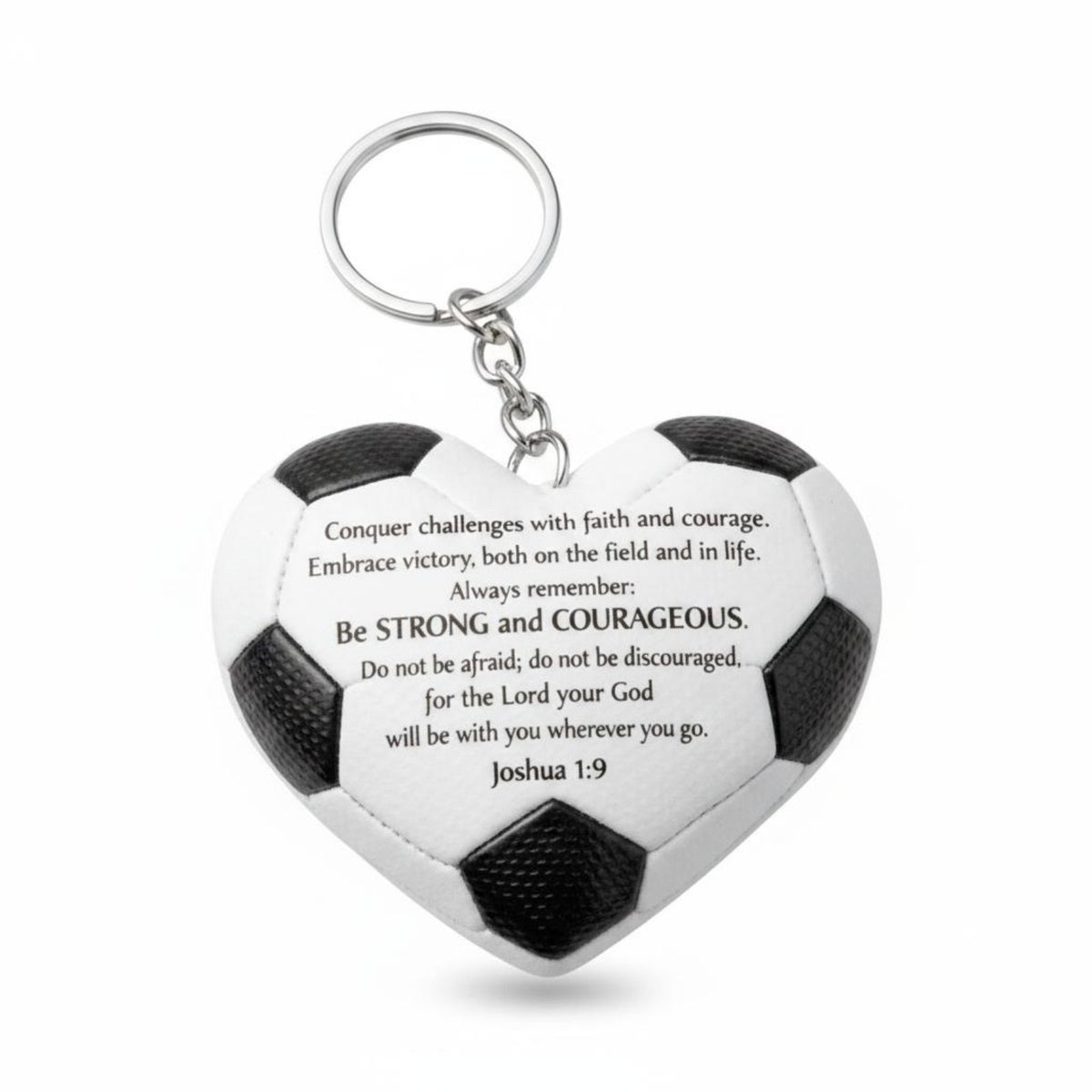 Soccer Heart Keychain Resin Soccer Ball Heart Pendant Lightweight Football Keyring for Keys, Backpack