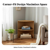 Corner Lidded Basket Woven Design Household Storage Large Capacity for Bathroom