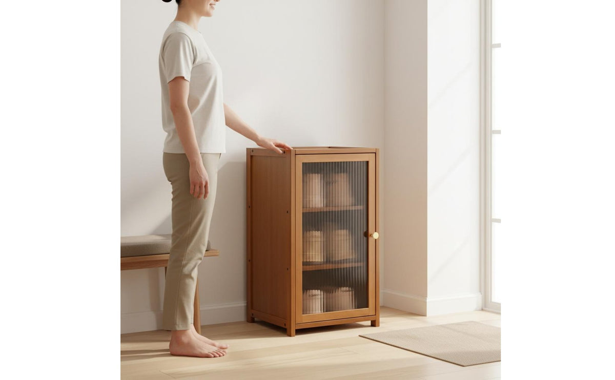 Vertical Shoe Storage Cabinet Dustproof Tall Shoe Organizer Space Saving Home Furniture for Entryway, Hallway, Closet