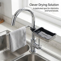 Bathroom Sink and Home Kitchen Drain Rack in 304 Stainless Steel, Foldable Over the Dish Drying for Students