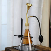 Tabletop Scent Disperser with Bulb Decorative Glass Bottle Scent Disperser with Stand Industrial-Style Scent Sprayer for Home, Desk, Spa