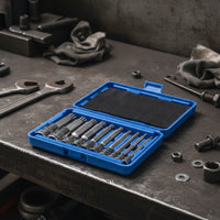 10 Pieces Bit Socket Kit Reinforced Bit Socket Set with Case Anti-Slip Tools for Automotive Repair, Machinery Maintenance