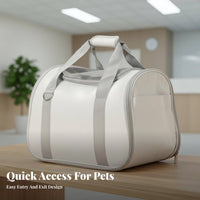 Large Capacity Breathable Mesh Cat Bag Lightweight Shoulder Strap Dog Carrier Easy to Clean Mesh Dog Travel Bag Sturdy Frame for Vet Visits