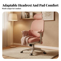 Support Ergonomic Desk Seat Compact Size Swivel Chair Rolling Casters Office Furniture Adjustable Armrests for Telecommuting Workers, Students, Adults, Small Living Areas, Study Room