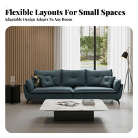 Tech Material Minimalist 3-Seater Sofa Nordic Design Lounge Seating Light Luxury Couch Small Apartment Friendly for Homeowners, Business Owners, Families, Living Room, Reception Area, Office, Bedroom