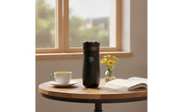 Travel Plunger Brewer Stainless Steel Coffee Maker with Locking Lid Compact Coffee Pot for Commuters, Students, Commute