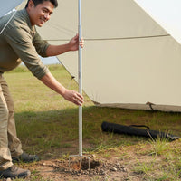 Stainless Steel Tent Pole Heavy Duty Tarp Pole Rust-Resistant Canopy Support Rods for Outdoor, Beach, Backyard