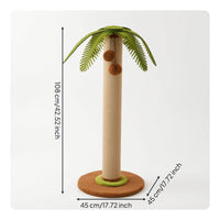 Sturdy Tall Cat Scratching Post Floor-Standing Cat Scratching Post with Toy Vertical Pet Supply Long-Lasting for Cats, Living Room