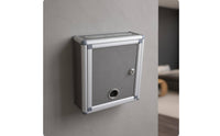 Wall-Mounted Idea Deposit Box Aluminum Alloy Lockable Idea Deposit Box Rounded Corners