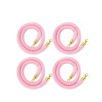 4 Pieces Metal End Fittings Velvet Stanchion Rope Hooks Velvet Barrier Rope 1.5 M