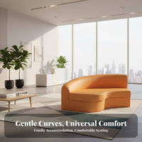 Creative Shape Curved Seating unit adaptable configuration L-Shaped Lobby Couch Modern stylistic sectional Sofa dense foam Cushions for Office personnel, Interior Designers, Business Owners, Reception Area, Waiting Room, Lounge, Breakroom