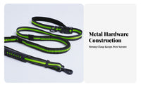 Metal Clips Hands Free Dog Leash Long-Lasting Waist Dog Leash Non Bungee for Hiking