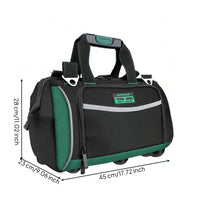 Waterproof Heavy-Duty Tool Bag Wear-Resistant Zippered Tool Bag Reinforced Base Large Capacity Multiple Pockets