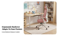 Reclining Mesh Office Chair with Footrest Ergonomic Comfortable and Resilientsign Computer Seat Highspine Builtintegrated