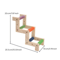 Z-Shaped Bird Climbing Ladder Natural Wood Wooden Bird Ladder Easy to Install Exercise for Birdcage