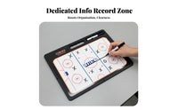 Rink Diagram Ice Hockey Coaching Board Built-in Handle Hockey Coaching Board Lined Notes Area Sports Equipment Handheld for Coaches, Game Planning