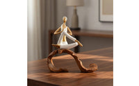 Meditation Figurine Stylized Meditation Statue Carved Female Figure Statue for Living Room