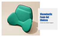 Car Support Pad, Viscoelastic Foam Gel, Ergonomic Rear Seat Pillow, Breathable, Universal All-Season