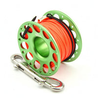 doubleDisc Diving Finger Spool Reel Perforated Finger Spool Reel Metal Snap Hook Outdoor Gear