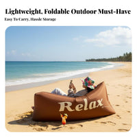 No Pump Required Wind-Inflated Lazy Bag Foldable Air Lounger Easy to Inflate Inflatable Furniture Lightweight for eventon the moveers, Beachon the moveers, Beach, Music events, Camping, explorer