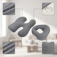 2 Pieces Face Cradle Cushion Contoured Massage Headrest Pressure-Relief