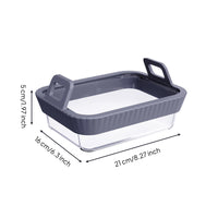 Glass Baking Dish with Handles Slim Cookware Heat-Resistant for Students