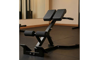 Roman Chair with Side Handles Foldable Roman Chair Hyperextension Bench Stable Back Extension Bench with Parallel Bar Station