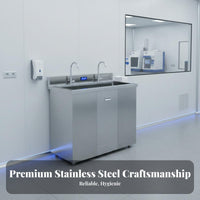 Medical Scrub Sink Hands Commercial Hand Sink Floor Mount Wash Basin for Lab Technicians, Chefs, Hospital, Workshop