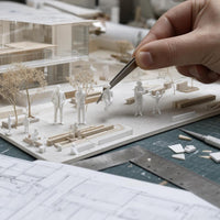White Miniature Figures for DIY Architectural Model Sand Table Scenery