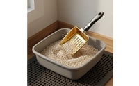 Large Capacity Stainless Steel Litter Scoop Easy to Clean Feline Litter Shovel Long-Lasting Fine Sand Scoop Rust-Resistant