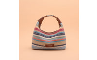 Boho Handwoven Straw Bag Casual Crescent Hobo Bag Summer Woven Hobo Handbag Bohemian for Women, Vacation, Beach