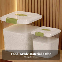 Moisture-Proof Rice Storage Bin Large Capacity Airtight Rice Container Transparent Body for Bakers