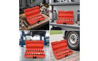 18 Pieces Oil Drain Plug Socket Set Sturdy Oil Pan Socket Set with Case Tools Portable Multifunctional for Mechanics
