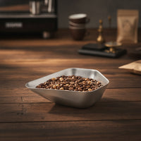 304 Stainless Steel Coffee Bean Tray Minimalist Coffee Bean Tray with Open Top Easy to Clean Multi-Purpose Low-Profile for Baristas, Cafes, Kitchen Counters