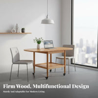 Extendable-Downpanel Dining Table Multi-Functional Extendable Extendable-Downpanel Table Foldable Space-Saving Design