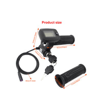 Right-Side Throttle Grip with LCD Display Anti-Slip Electric Bicycle Throttle with LCD Display Universal Controller Compatible for Commuters, Handlebar Replacement
