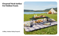 Adjustable Height Mesh Table Foldable Portable Furniture Lightweight Folding Desk for Street Vendors, Outdoor fans, Camping, outdoor dinings, Backyard