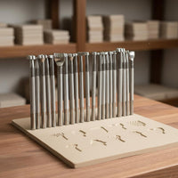 20 Pieces Ceramic Stamping Tool Set Decorative Pattern Pottery Embossing Tool Ergonomic   Supply for Craft Workshop